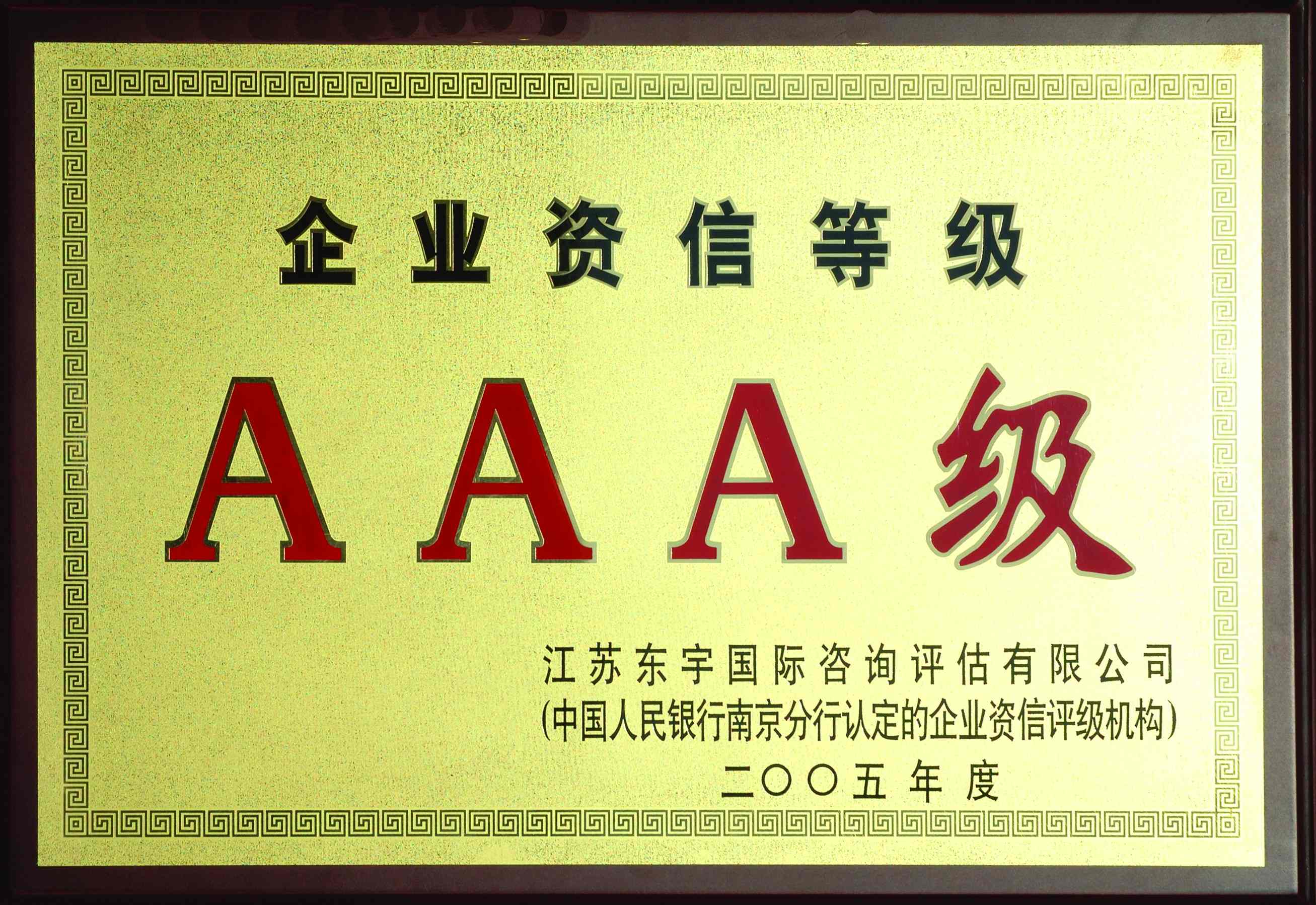 2005年東宇A(yù)AA資信
