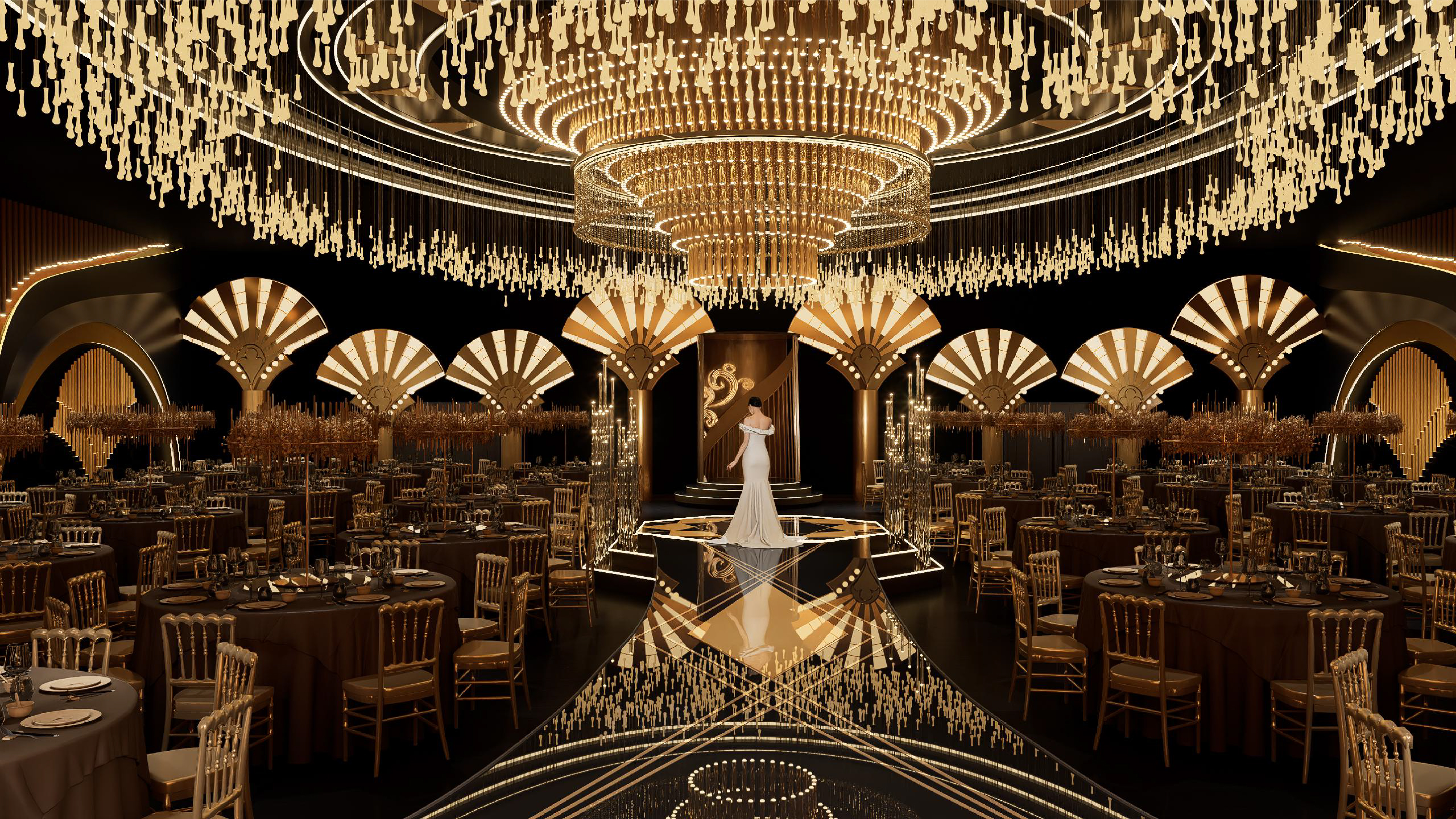 欣旺裕隆1號廳 星光盛宴：尊貴奧斯卡婚禮堂 奧斯卡頒獎典禮風格 強化儀式感
